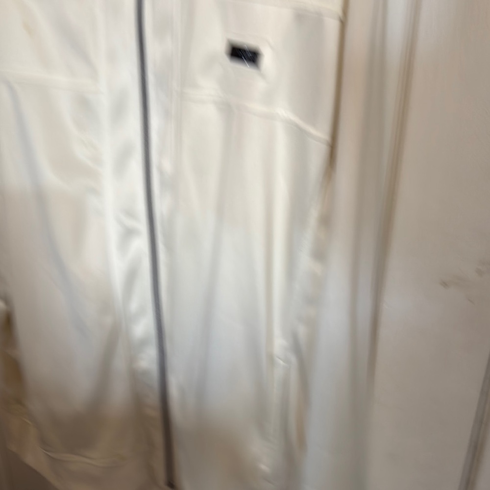 Men's White Windbreaker